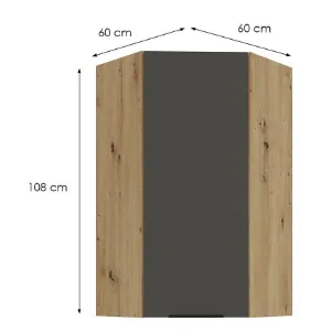 Obrazek Szafka Kuchenna Aria-Gr/Ar Anti Fingerprint 60x60 Gn-108 1f (45°)