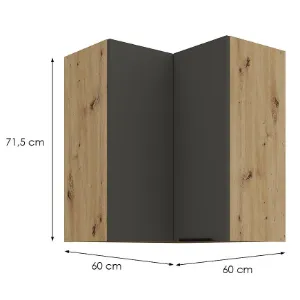 Obrazek Szafka Kuchenna Aria-Gr/Ar Anti Fingerprint 60x60 Gn-72 2f (90°)