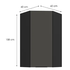 Obrazek Szafka Kuchenna Aria-Gr/Bl Anti Fingerprint 60x60 Gn-108 1f (45°)