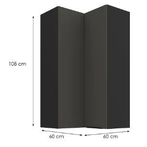 Obrazek Szafka Kuchenna Aria-Gr/Bl Anti Fingerprint 60x60 Gn-108 2f (90°)