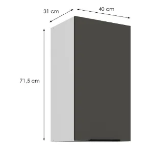 Obrazek Szafka Kuchenna Aria-Gr/Wh Anti Fingerprint 40g-72 1f
