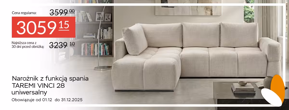 Narożnik z funkcją spania Taremi w kolorze beżowym