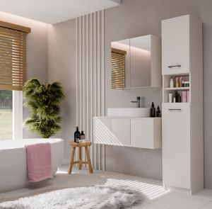 Obrazek Szafka łazienkowa z lustrem Mir 2 kaszmir