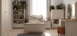 Obrazek Regał z szufladą Story SO-02 beż piaskowy/dąb vincenza