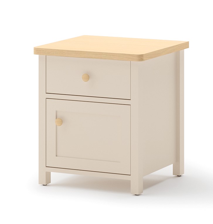 Stolik nocny Story SO-07 beż piaskowy/dąb vincenza