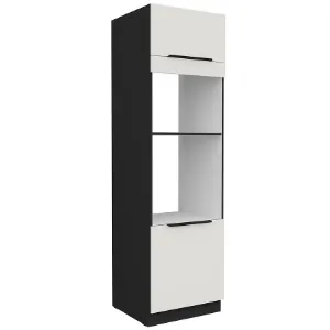 Obrazek Szafka Kuchenna Aria-Wh/Bl Anti Fingerprint 60dpm-210 2f