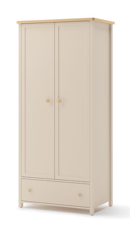Szafa dwudrzwiowa z szufladą Story SO-12 beż piaskowy/dąb vincenza