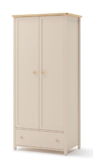 Obrazek Szafa dwudrzwiowa z szufladą Story SO-12 beż piaskowy/dąb vincenza