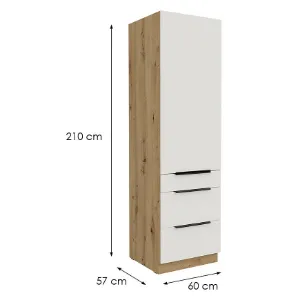 Obrazek Szafka Kuchenna Aria-Wh/Ar Anti Fingerprint 60dks-210 1f 3s