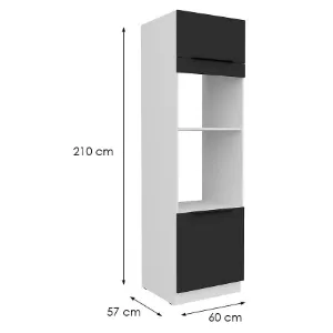 Obrazek Szafka Kuchenna Aria-Bl/Wh Anti Fingerprint 60dpm-210 2f