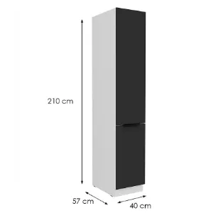 Obrazek Szafka Kuchenna Aria-Bl/Wh Anti Fingerprint 40dk-210 2f