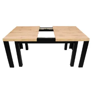 Obrazek Stół St-63 200x100+4x50 Wotan/Czarny