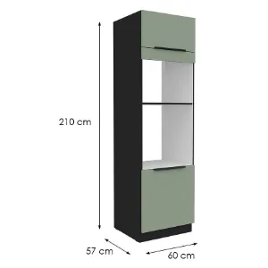 Obrazek Szafka Kuchenna Aria-Sa/Bl Anti Fingerprint 60dpm-210 2f