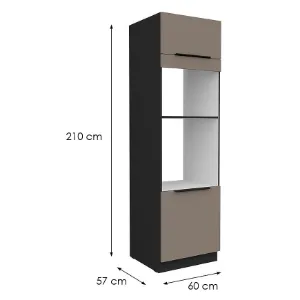 Obrazek Szafka Kuchenna Aria-Ta/Bl Anti Fingerprint 60dpm-210 2f