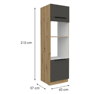 Obrazek Szafka Kuchenna Aria-Gr/Ar Anti Fingerprint 60dpm-210 2f