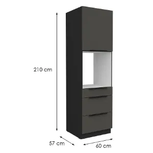 Obrazek Szafka Kuchenna Aria-Gr/Bl Anti Fingerprint 60dps-210 1f 3s
