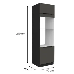 Obrazek Szafka Kuchenna Aria-Gr/Bl Anti Fingerprint 60dpm-210 2f