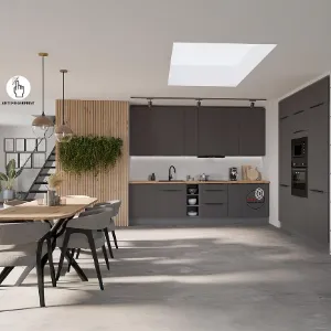 Obrazek Szafka Kuchenna Aria-Gr/Ant Anti Fingerprint 60dk-215 2f