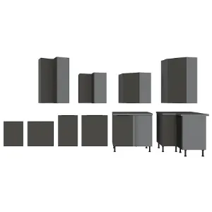 Obrazek Szafka Kuchenna Aria-Gr/Ant Anti Fingerprint 60dp-215 2f