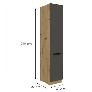 Obrazek Szafka Kuchenna Aria-Gr/Ar Anti Fingerprint 40dk-210 2f