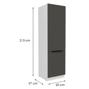 Obrazek Szafka Kuchenna Aria-Gr/Wh Anti Fingerprint 60lo-210 2f