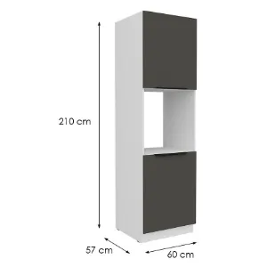 Obrazek Szafka Kuchenna Aria-Gr/Wh Anti Fingerprint 60dp-210 2f