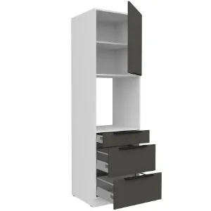 Obrazek Szafka Kuchenna Aria-Gr/Wh Anti Fingerprint 60dps-210 1f 3s