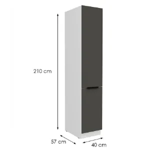 Obrazek Szafka Kuchenna Aria-Gr/Wh Anti Fingerprint 40dk-210 2f
