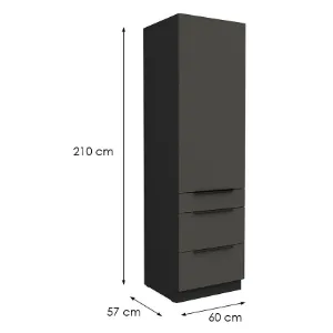 Obrazek Szafka Kuchenna Aria-Gr/Bl Anti Fingerprint 60dks-210 1f 3s