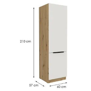 Obrazek Szafka Kuchenna Aria-Wh/Ar Anti Fingerprint 60lo-210 2f