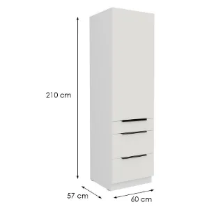 Obrazek Szafka Kuchenna Aria-Wh/Wh Anti Fingerprint 60dks-210 1f 3s