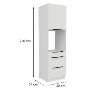 Obrazek Szafka Kuchenna Aria-Wh/Wh Anti Fingerprint 60dps-210 1f 3s