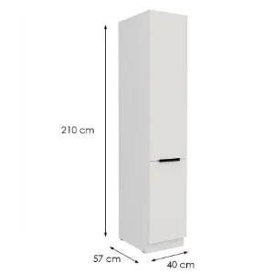 Obrazek Szafka Kuchenna Aria-Wh/Wh Anti Fingerprint 40dk-210 2f