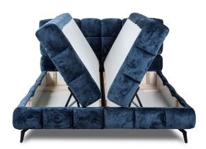 Obrazek Łóżko kontynentalne Elegance granatowe