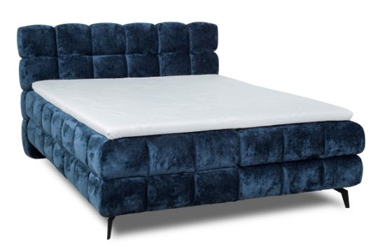 Obrazek Łóżko kontynentalne Elegance granatowe