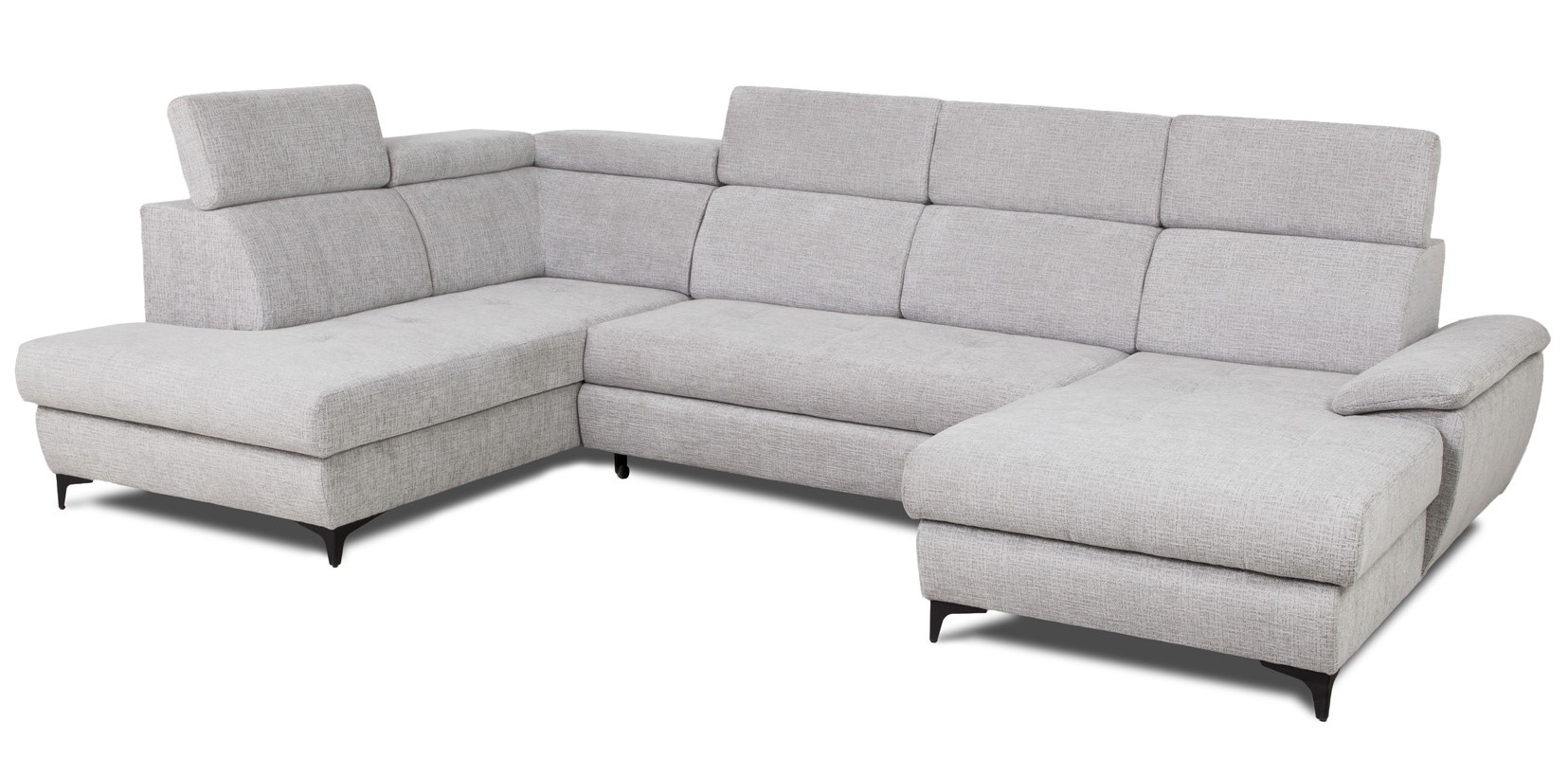 Narożnik z dwoma pojemnikami Harris prawy popielaty