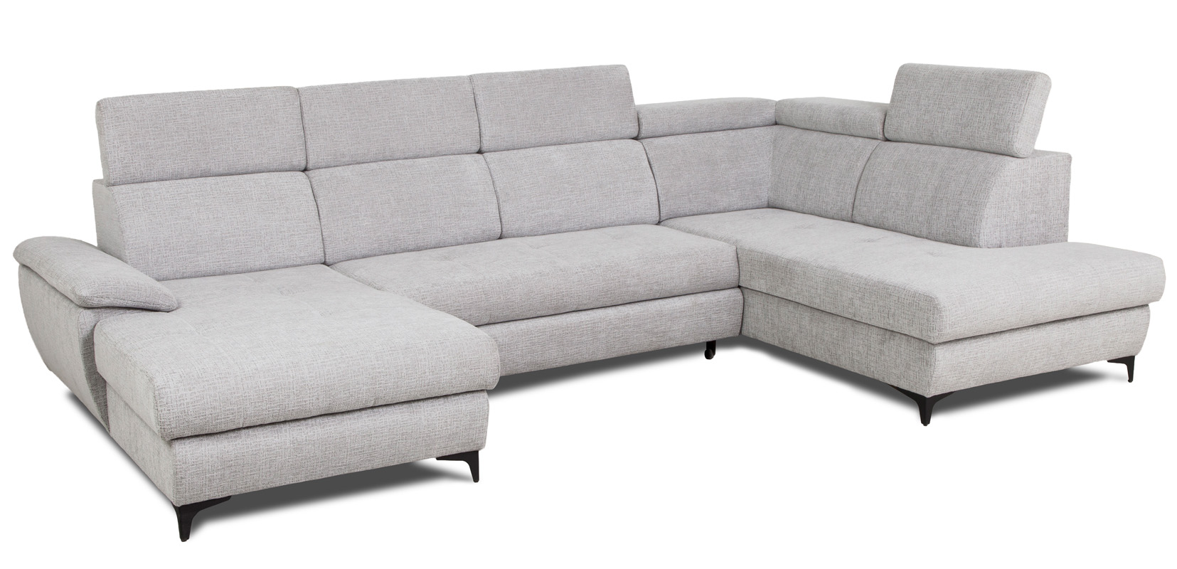 Narożnik z dwoma pojemnikami Harris lewy popielaty