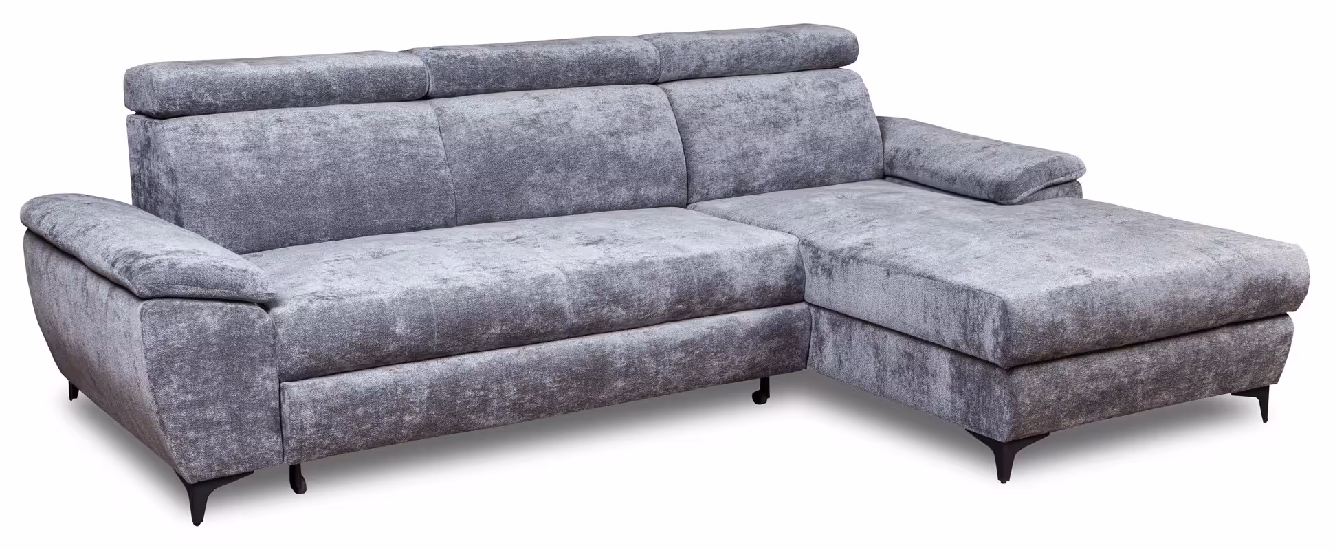 Narożnik z funkcją spania Hermes lewy popielaty