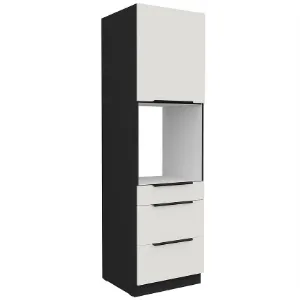 Obrazek Szafka Kuchenna Aria-Wh/Bl Anti Fingerprint 60dps-210 1f 3s