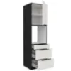 Obrazek Szafka Kuchenna Aria-Wh/Bl Anti Fingerprint 60dps-210 1f 3s