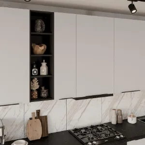 Obrazek Szafka Kuchenna Aria-Wh/Bl Anti Fingerprint 60dps-210 1f 3s