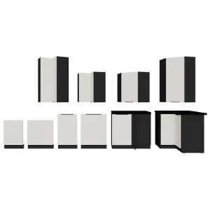 Obrazek Szafka Kuchenna Aria-Wh/Bl Anti Fingerprint 60dps-210 1f 3s