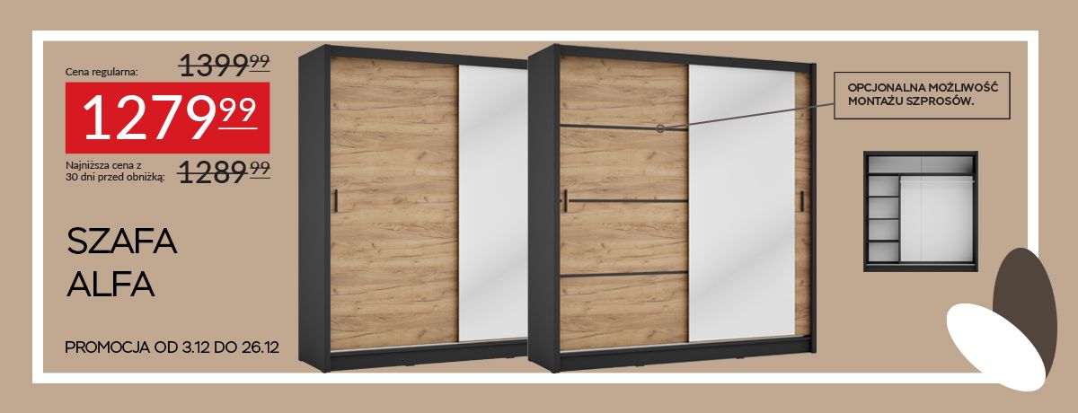 Szafa z lustrem Alfa