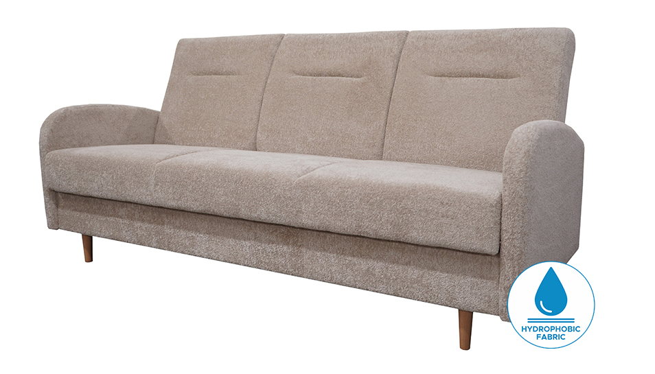 Wersalka rozkładana z pojemnikiem Fibi beżowa