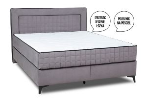 Obrazek Łóżko tapicerowane z pojemnikiem Tesso popielate