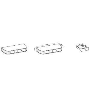 Obrazek Toaletka Ovalio 202  2s Beż Piaskowy (Kaszmir)