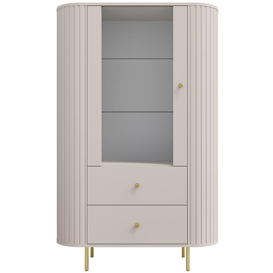 Witryna Ovalio 112 1f 2s Beż Piaskowy (Kaszmir)