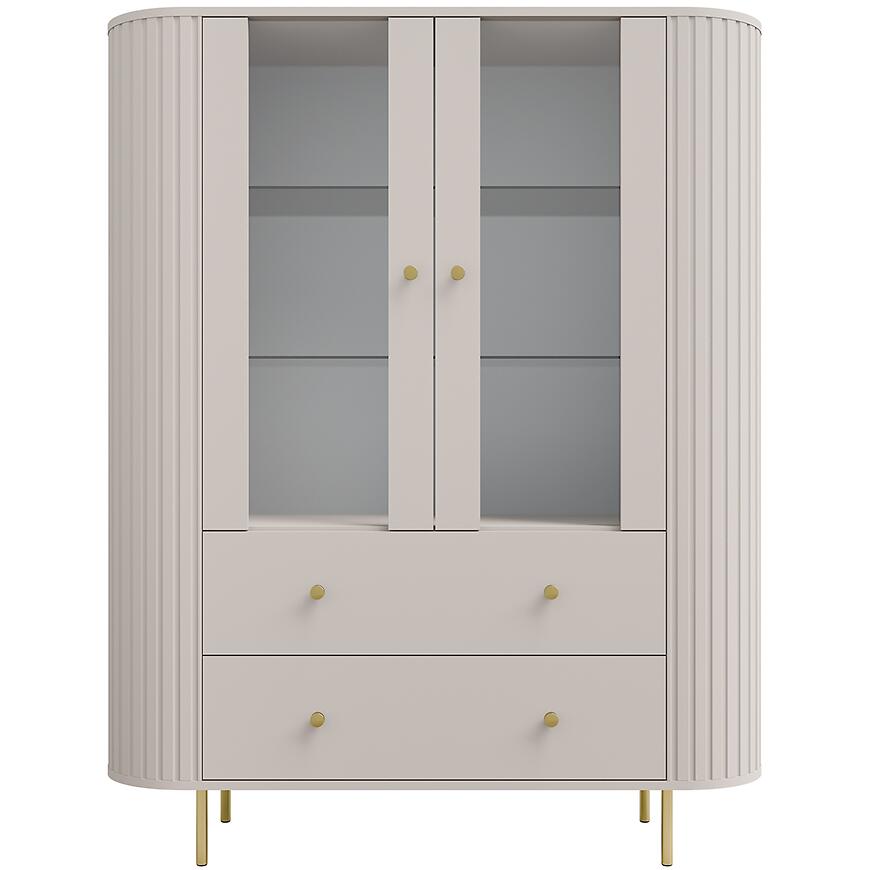 Witryna Ovalio 122 2f 2s Beż Piaskowy