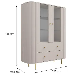 Obrazek Witryna Ovalio 122  2f 2s Beż Piaskowy (Kaszmir)