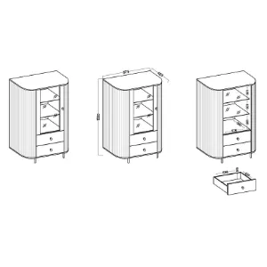 Obrazek Witryna Ovalio 112  1f 2s Dąb Cremona